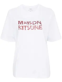 Maison Kitsuné: Белая футболка 