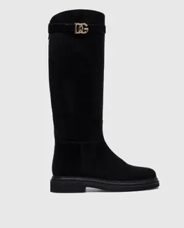 Dolce&Gabbana: Чёрные сапоги  DG