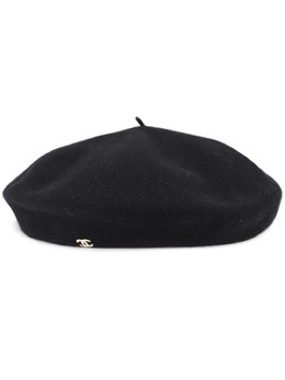 CHANEL Pre-Owned: Чёрная шляпа 