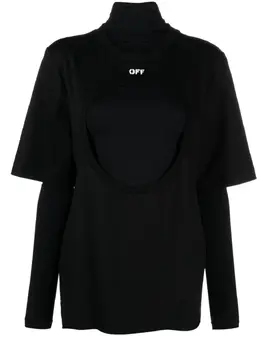 Off-White: Хлопковая футболка  Meteor