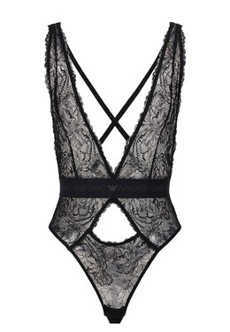 EMPORIO ARMANI Underwear: Чёрный боди 