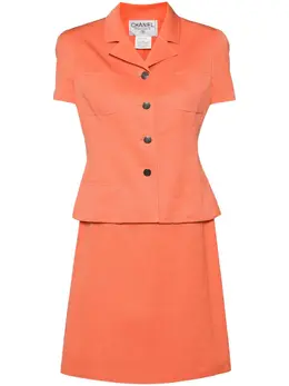CHANEL Pre-Owned: Оранжевая куртка 
