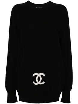 CHANEL Pre-Owned: Чёрный свитер 