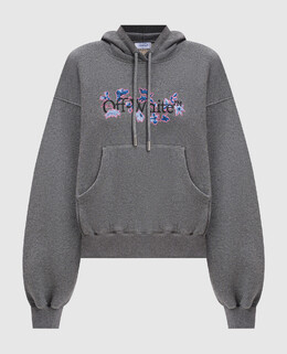 Off-White: Серая толстовка 