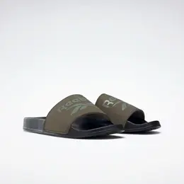 Reebok: Зелёные шлёпанцы 