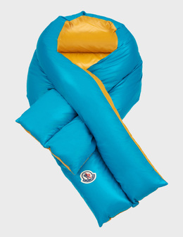 MONCLER: Голубой шарф 