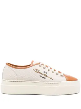 Santoni: Коричневые кроссовки 
