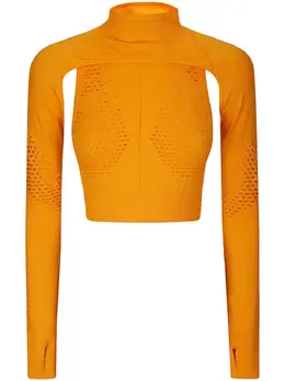 adidas by Stella McCartney: Оранжевая майка 
