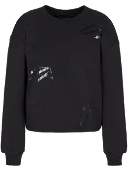 Armani Exchange: Чёрный свитшот 