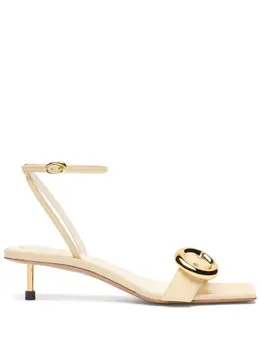 Jacquemus: Белые сандалии 