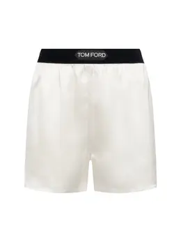 TOM FORD: Шёлковые шорты  Logo