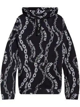 Versace Jeans Couture: Чёрный свитшот 