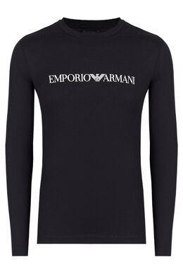 EMPORIO ARMANI: Синий свитшот 