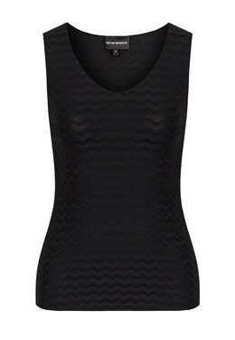 EMPORIO ARMANI: Чёрный топ 