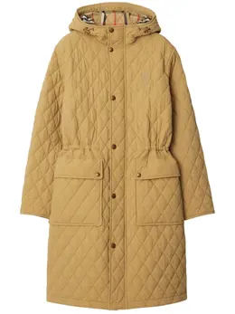 Burberry: Бежевый пуховик 
