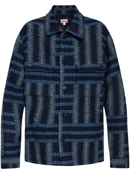 Kenzo: Синяя рубашка 