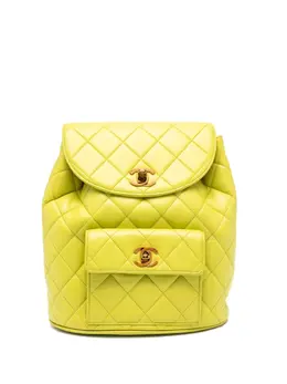CHANEL Pre-Owned: Зелёный рюкзак 
