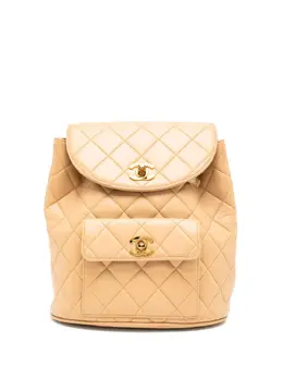 CHANEL Pre-Owned: Бежевый рюкзак 