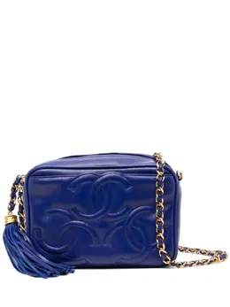 CHANEL Pre-Owned: Голубая сумка через плечо 