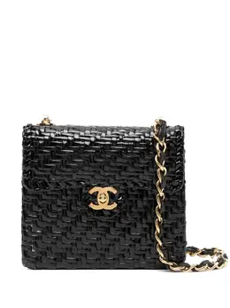 CHANEL Pre-Owned: Чёрная сумка через плечо 