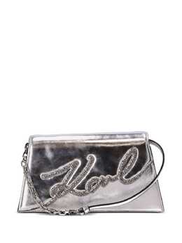 Karl Lagerfeld: Серебристая сумка  K/Signature