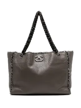 CHANEL Pre-Owned: Бежевая сумка-шоппер 