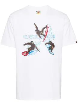 A BATHING APE®: Белая футболка 
