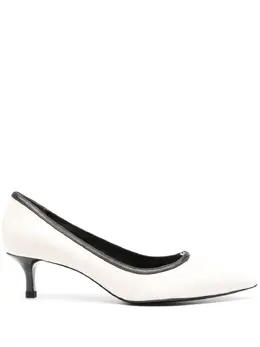 Tory Burch: Белые туфли  Double T