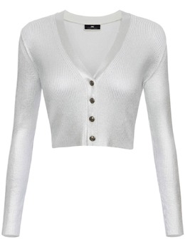 Elisabetta Franchi: Серебристый кардиган 