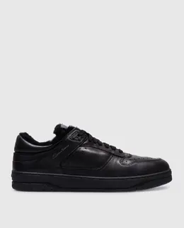 Santoni: Чорні кросівки 