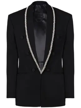 Balmain: Чёрная куртка 