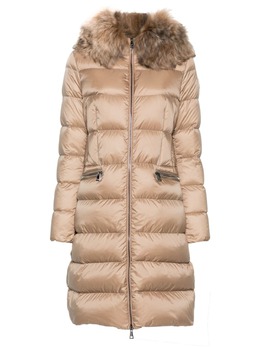 Moncler: Коричневое пальто 