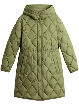 Woolrich: Зелёный пуховик 