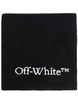 Off-White: Чёрный шарф  Bookish