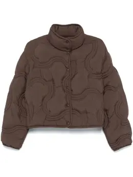 Moncler: Коричневая куртка 