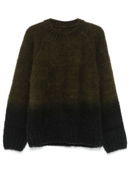 sacai: Свитер цвета хаки 