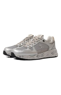 Premiata: Серебристые кроссовки  Mased