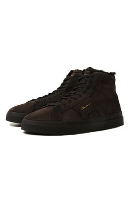 Santoni: Коричневые кеды 