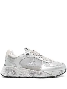 Premiata: Серебристые кроссовки  Mase
