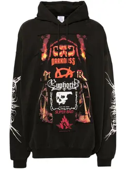 VETEMENTS: Чёрная толстовка 
