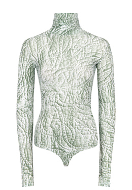 MM6 Maison Margiela: Зелёный боди 