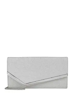 Jimmy Choo: Серебристый клатч  Emmie