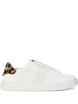 Versace: Белые кроссовки  Greca