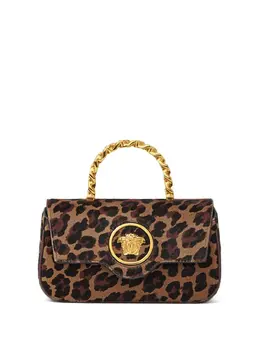 Versace: Сумка  La Medusa с леопардовым принтом
