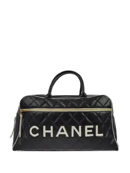 CHANEL Pre-Owned: Чёрная дорожная сумка 