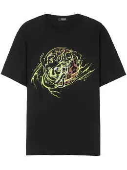 Versace: Чёрная футболка  Medusa