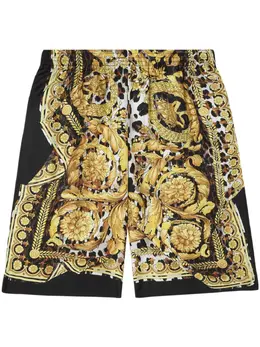 Versace: Шёлковые шорты  Barocco