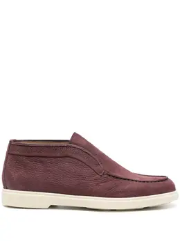Santoni: Бордовые ботинки 