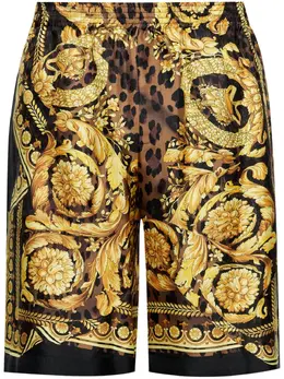 Versace: Шёлковые шорты  Barocco