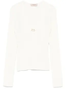 TWINSET: Белый топ  Oval T
